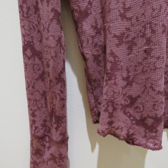 INTIMATELY FREE PEOPLE You and I Print Ribbed Highneck Top in Acai Floral Boho - Picture 12 of 14